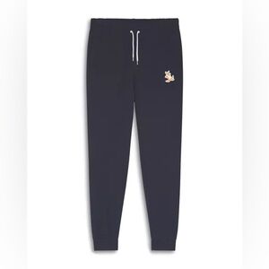 Maison Kitsuné Chillax Fox Dark Blue tapered track pants Size Small